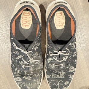 Hey Dude Black Patterned Shoes Men’s Size 12